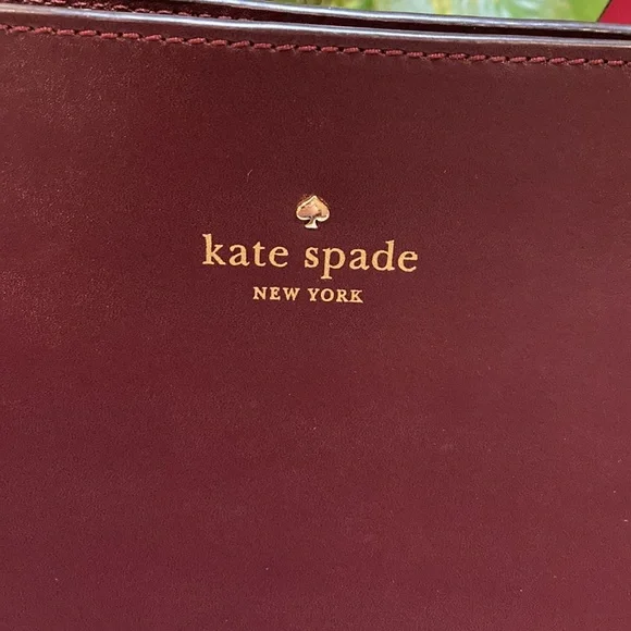 Kate Spade Lawton Way Maroon / Pink Tote (ABBA) - Picture 2 of 12